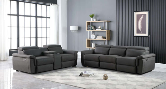 Cambria Leather Modular Lounge Set